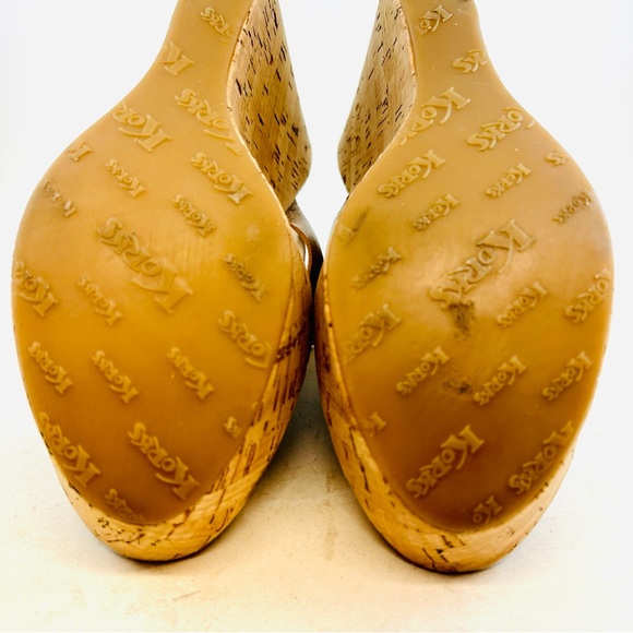 Korks Kork-Ease Metallic Rose Gold Leather Holly Platform Wedges, size 9 40.5 - Picture 12 of 13